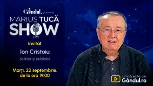 Marius Tucă Show începe marți, 22 septembrie, de la ora 19.00, live pe Gândul. Invitat: Ion Cristoiu
