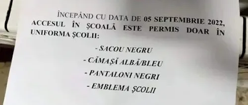 Se întâmplă în România. Uniforma elevilor, obligatorie din 5 septembrie 2022 aici?!