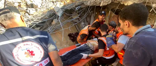 IMAGINI CU IMPACT EMOȚIONAL | Israel atacă sudul Fâșiei Gaza. 4 morți și zeci de răniți, inclusiv copii