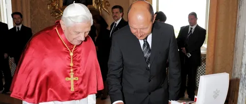 Băsescu se întâlnește la Vatican cu Papa Benedict. Ce cadou a pregătit președintele României pentru Suveranul Pontif