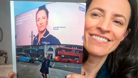 Un cadru medical din România, pe panourile publicitare din Marea Britanie: „Nu m-aș întoarce la muncă în România, pentru că pot fi orice vreau aici”