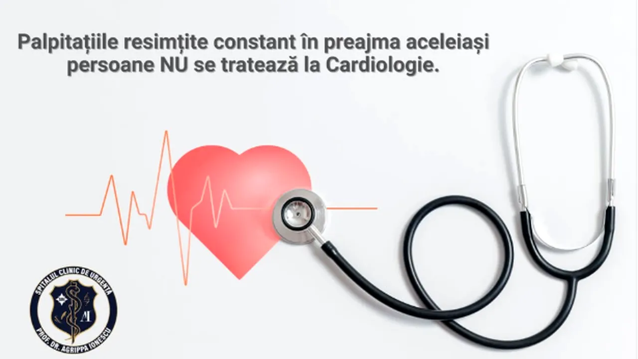 Mesajul Spitalului SRI de Dragobete: „Palpitațiile resimțite constant în preajma aceleiași persoane NU se tratează la Cardiologie”
