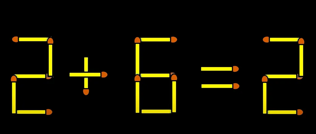 TEST IQ | Ești un geniu dacă poți corecta egalitatea din imagine, mutând un singur chibrit