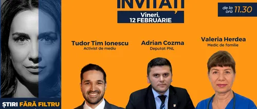 GÂNDUL LIVE. Tudor Tim Ionescu, activist de mediu și fost consilier ALDE, se află printre invitații Emmei Zeicescu la ediția de vineri, 12 februarie 2021, de la ora 11.30