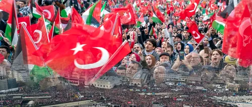 Miting de amploare la Istanbul. Zeci de mii de oameni au ieșit în stradă împotriva Israelului și a TERORISMULUI kurd