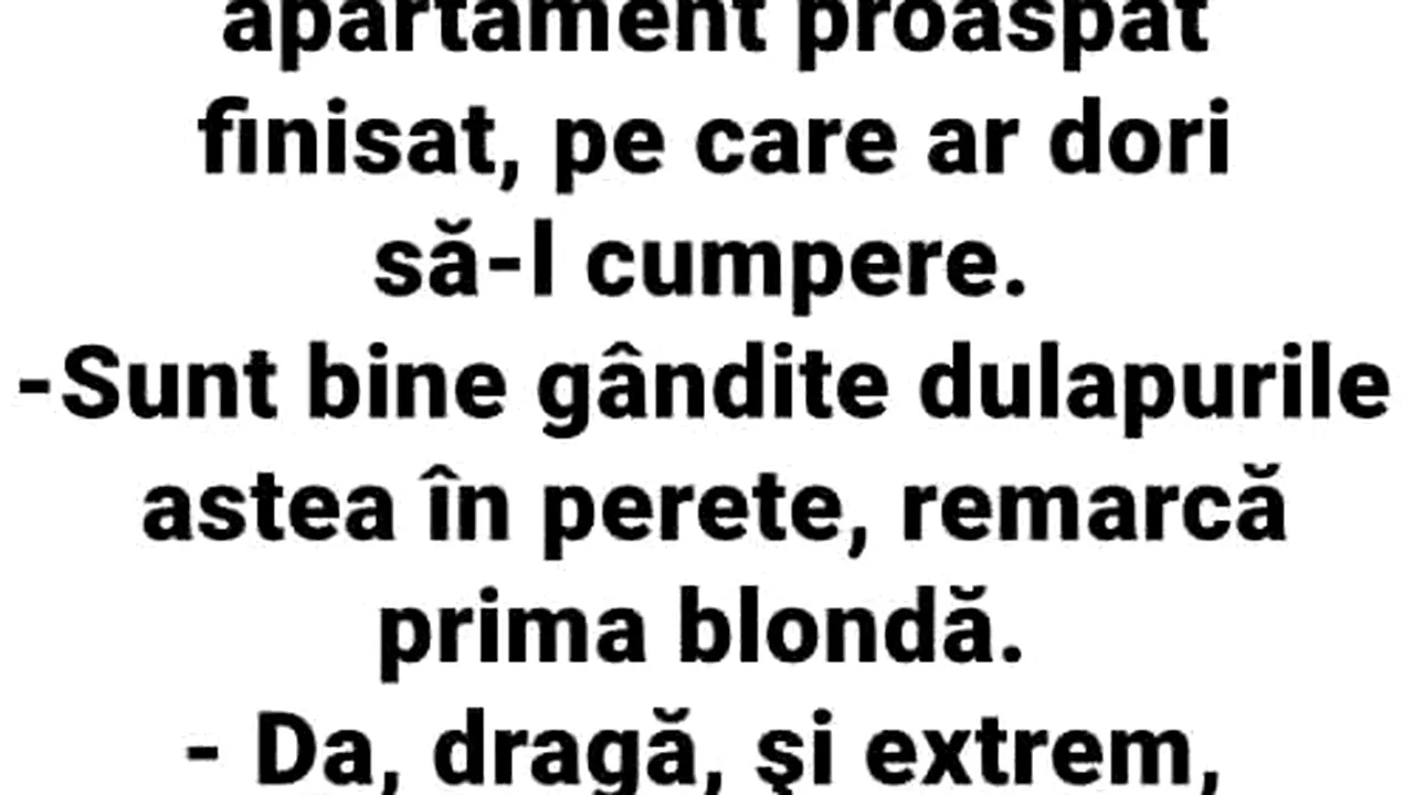 Banc | Două blonde vor să cumpere un apartament