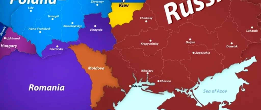 Dmitri Medvedev publică o hartă cu împărțirea Ucrainei/ MAE respinge ”ferm demersul” lui Medvedev ”de a redesena în mod aleatoriu granițele altor state”