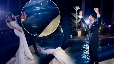 Și-a aruncat mireasa în apă. Internauții se ceartă: lipsă de respect sau doar o glumă?