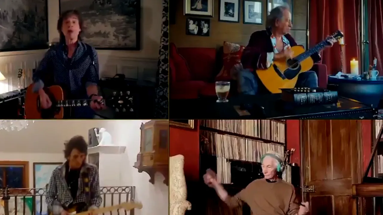 CONCERT ONLINE. Cum sună piesele marilor artiști, interpretate din izolare. Rolling Stones, moment de excepție