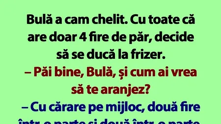 Bancul de luni | Bulă, frizerul și calviția