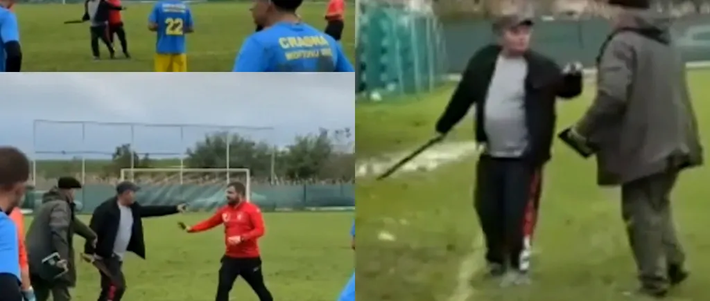 Scene incredibile în Satu Mare! Un arbitru a fost fugărit cu maceta pe teren, după un penalty dictat într-un meci din Liga a 4-a