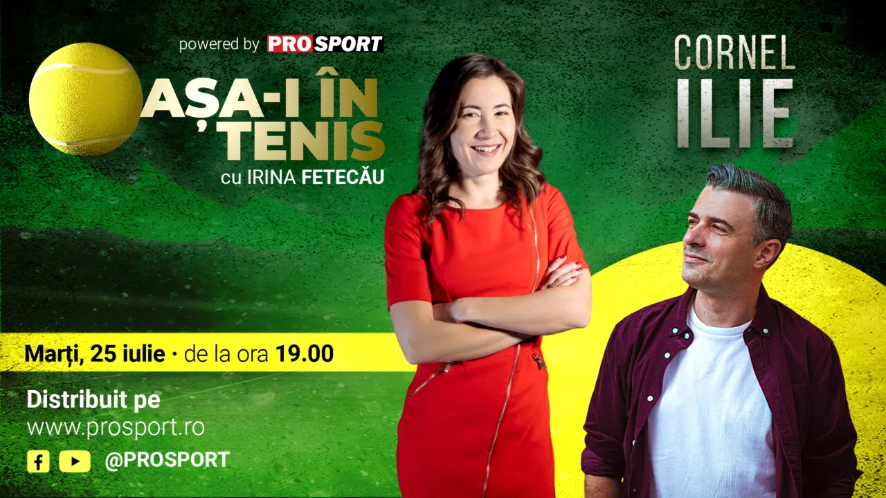 Cornel Ilie, invitatul Irinei Fetecău la „Așa-i în tenis”! Viața unui artist pasionat de tenis: de ce a ales muzica și cine e jucătorul lui preferat