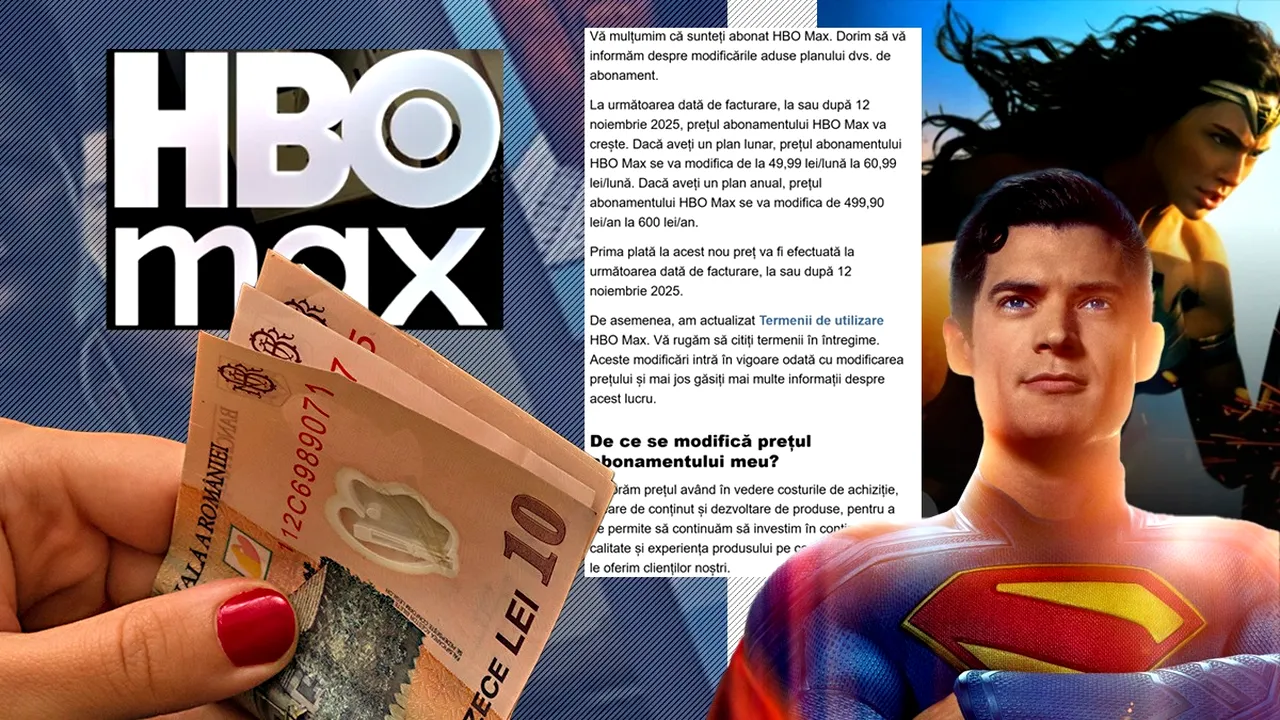 HBO Max anunță SCUMPIREA abonamentului lunar. Cât va ajunge să cheltuiască un fan al supereroilor DC pentru a viziona toate filmele sale favorite