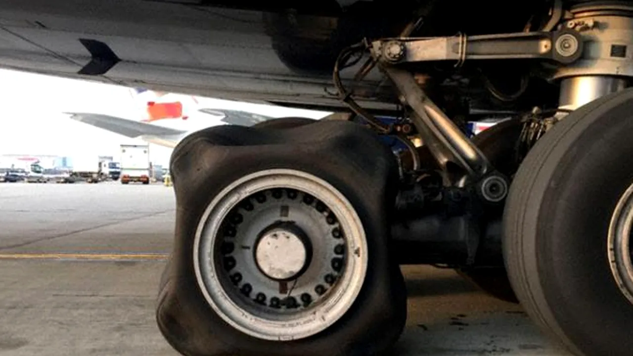 Un avion de pasageri cu o roată pătrată, aterizare fără probleme la Londra 
