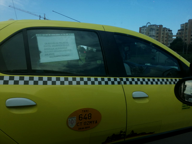 Mesajul taximetristului din Constanța