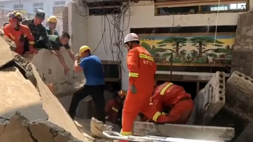 Tragedie în China: 29 de oameni au murit după ce un restaurant s-a prăbușit, în timp ce un bărbat își serba ziua de naștere (VIDEO)
