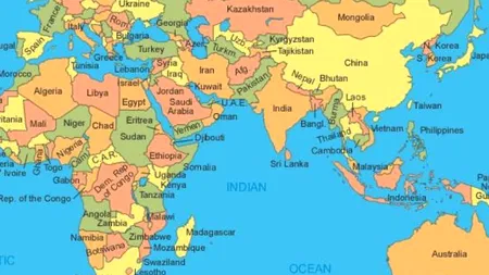 FOTO. O altfel de hartă a lumii. Ce cuvânt definește cel mai bine România