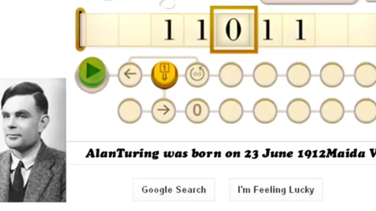 ALAN TURING, părintele informaticii moderne, omagiat de GOOGLE printr-un logo special. VIDEO