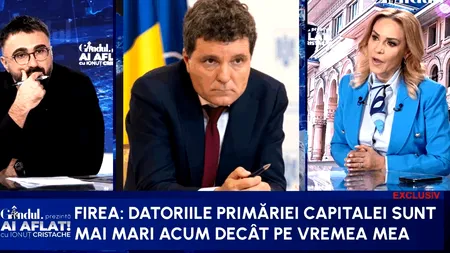 Firea: Am pierdut războiul propagandistic în fața lui Nicușor Dan. Primăria e mai îndatorată acum decât pe vremea mea