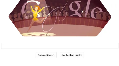 LONDRA 2012. GIMNASTICĂ RITMICĂ, disciplina aleasă de GOOGLE pentru DOODLE-UL de astăzi