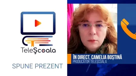 EXCLUSIV GÂNDUL LIVE. Camelia Boștină, producător „Teleșcoala”: Acest program a fost creat pentru copiii care nu au acces la internet. Sperăm că ne atingem scopul - VIDEO