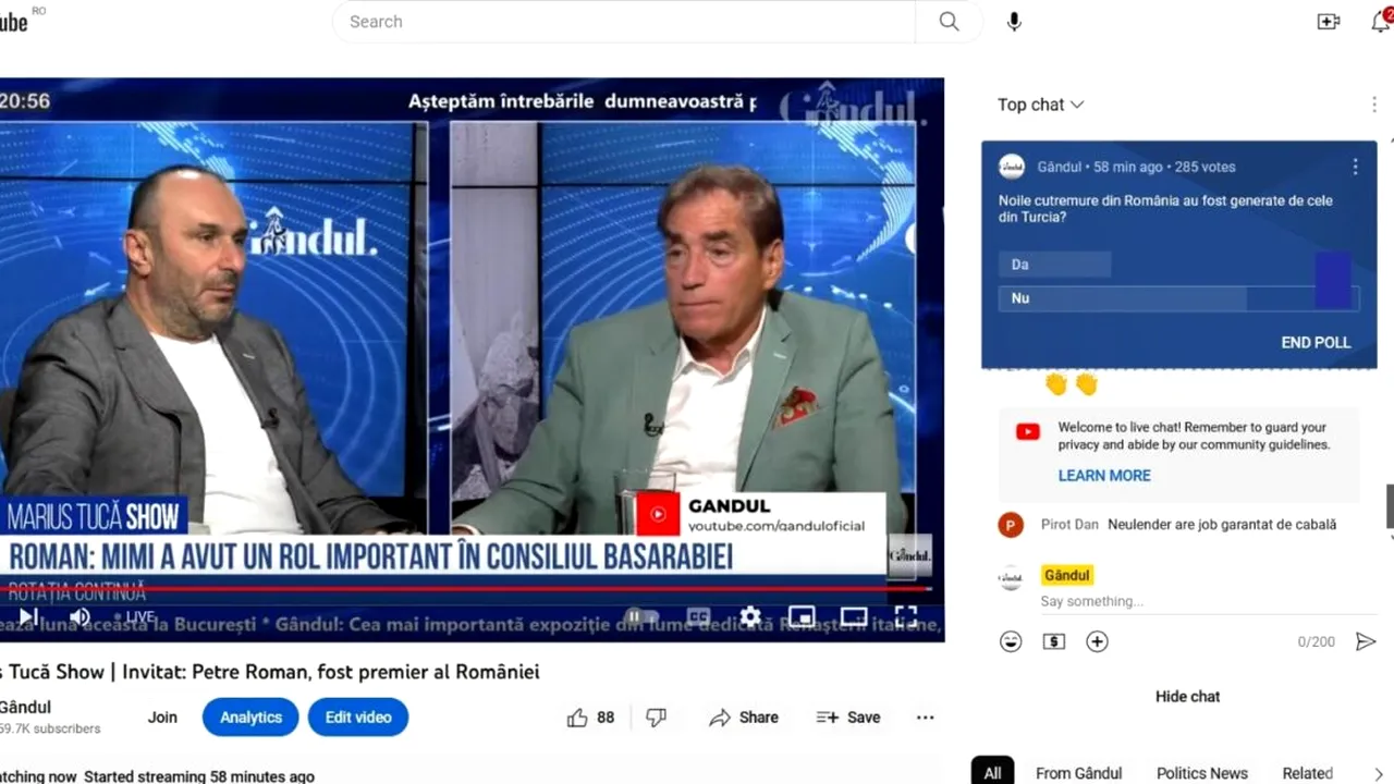 POLL 2 Marius Tucă Show: „Noile cutremure din România au fost generate de cele din Turcia?”