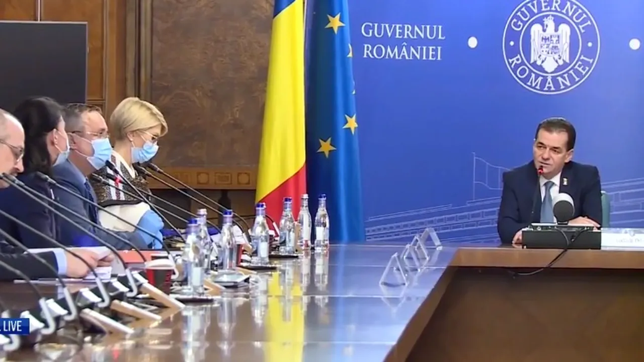 ȘEDINȚĂ DE GUVERN. Premierul Orban: 