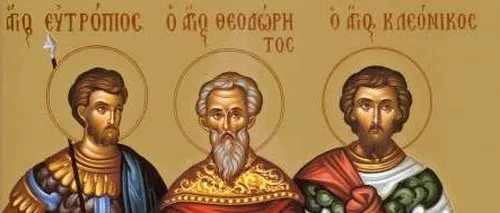 CALENDAR CREȘTIN ORTODOX, 3 martie 2020. Se face pomenirea Sfinților Mucenici Eutropiu, Cleonic și Vasilisc