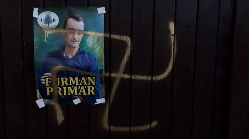 Candidat la primărie, hărțuit cu un mesaj antisemit și zvastica: „Furman jidan-pocăit” - FOTO