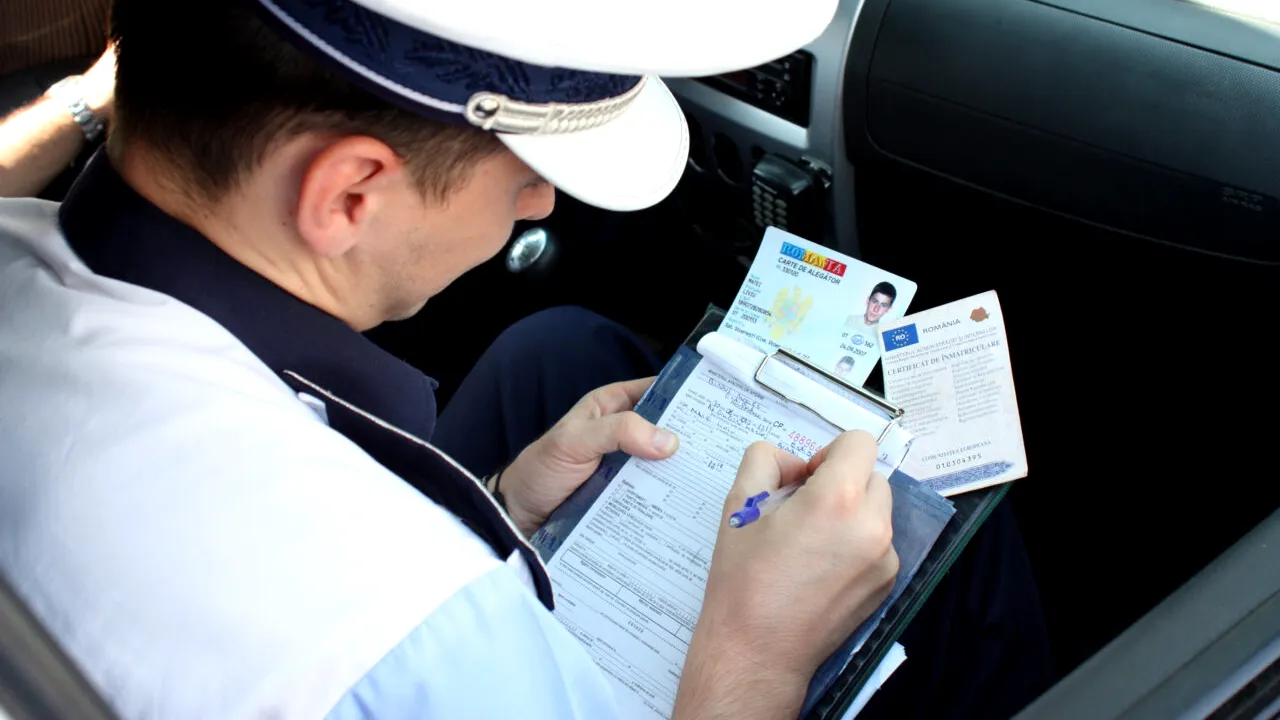 Ce a pățit un comisar-șef din Poliția Română, după ce a fost prins conducând cu viteză și le-a cerut agenților să scrie AMENDA pe numele soției