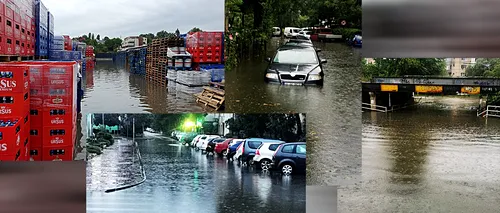 FOTO-VIDEO. Dezastru în Iași. Ploile din ultimele ore au făcut prăpăd. Mai multe străzi și subsoluri au fost inundate