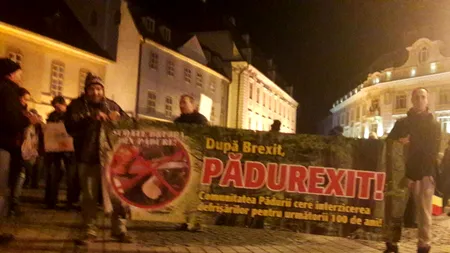 Proteste la Sibiu, împotriva Guvernului și tăierii pădurilor: 