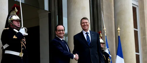 FranÃ§ois Hollande, vizită de stat în România. Iohannis: Susținem inițiativa unei Armate Europene