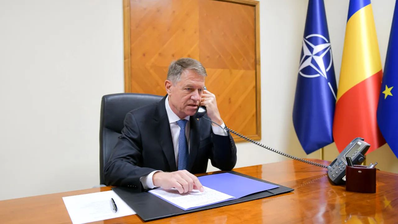 Klaus IOHANNIS a discutat la telefon cu Volodimir Zelenski despre sprijinul pentru Ucraina și consolidarea securităţii la Marea Neagră