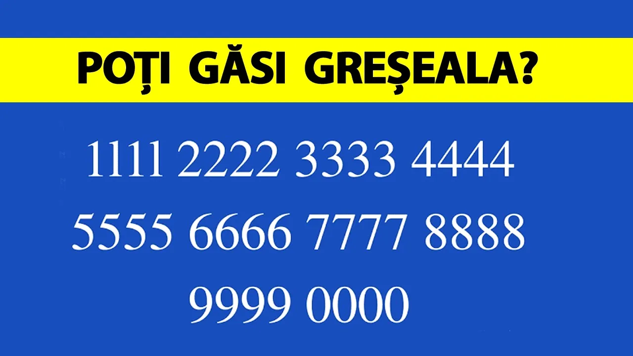 Test de inteligență | Poți găsi greșeala în secvența din imagine?