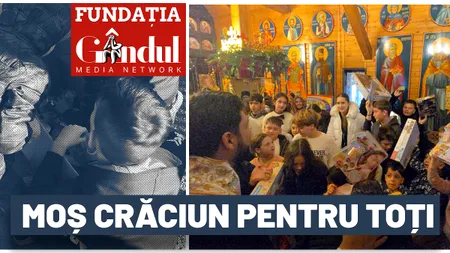 „Moș Crăciun pentru Toți”. Fundația GÂNDUL MEDIA NETWORK, campanie umanitară: „O formă de manifestare a iubirii”