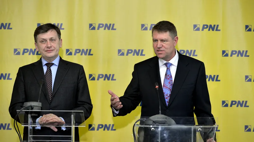 PNL a lansat tandemul Antonescu - președinte, Iohannis - premier sub deviza lui 16%