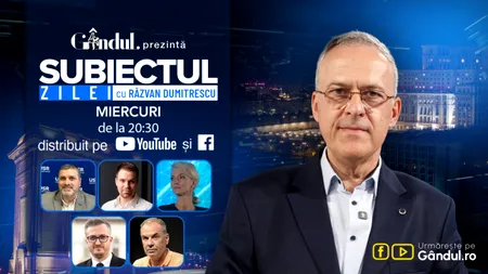 „Subiectul Zilei cu Răzvan Dumitrescu” începe miercuri, 22 iulie, de la ora 20:30, live pe Gândul. Alina Gorghiu, dezvăluiri exclusive despre ruptura din PNL