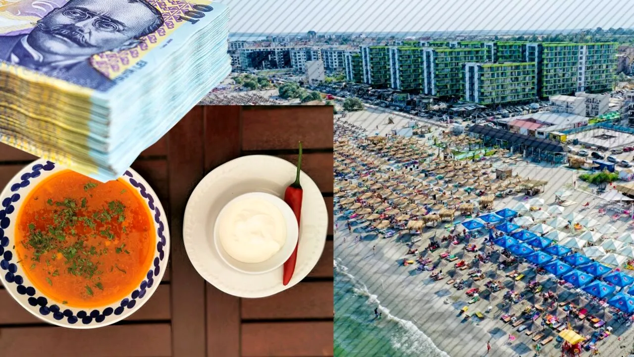 Cât COSTĂ o ciorbă de văcuță în Mamaia Nord, de 1 Mai. Primești și smântână și un ardei iute