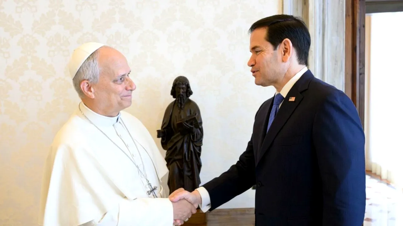 Marco Rubio a fost primit de Papa Leon la Palatul Apostolic din Vatican