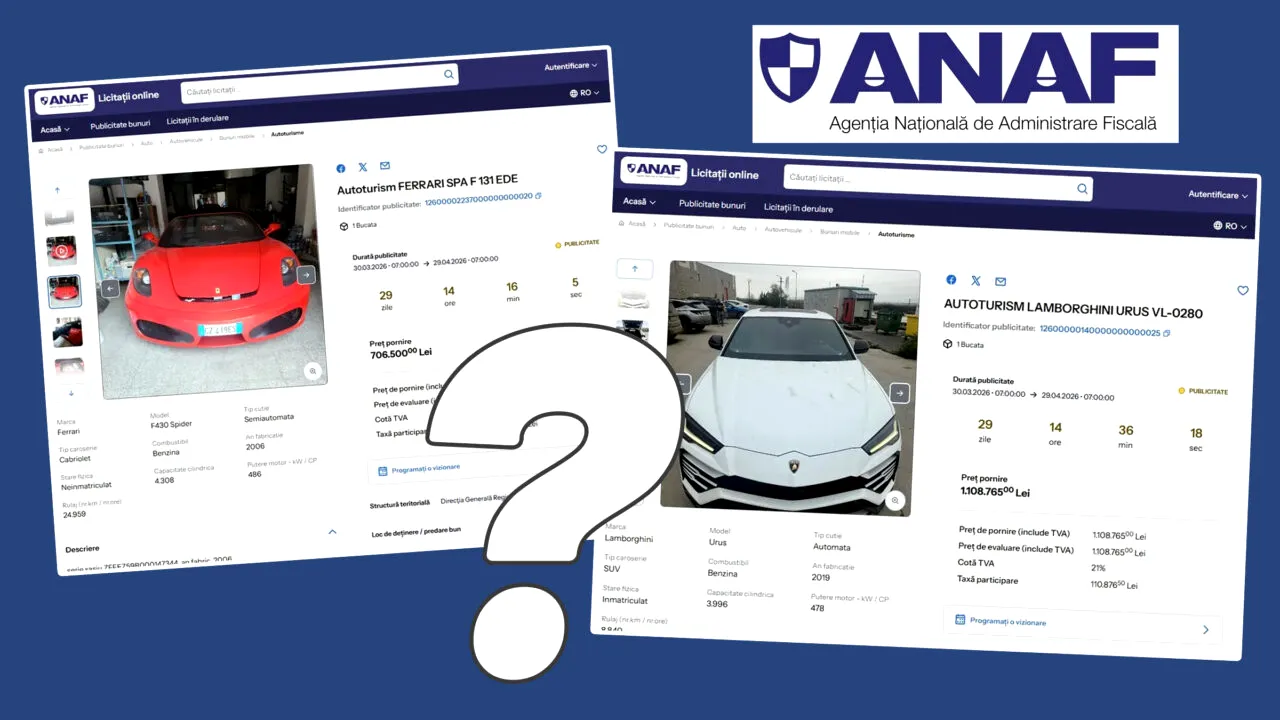 Scandal la ANAF înainte de lansarea eLicitații: sute de bunuri dispărute, inclusiv 200 de mașini care ar fi trebuit sechestrate