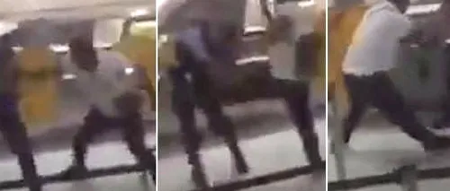 Momente șocante în aeroportul din Frankfurt! Trei agenți de securitate, făcuți KO de un luptător MMA care a considerat că soția sa e umilită. VIDEO 