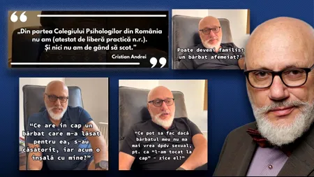 Celebrul psihoterapeut Cristian Andrei practică fără atestat de peste 20 de ani. Medicul este acuzat și de hărțuire sexuală în propriul cabinet