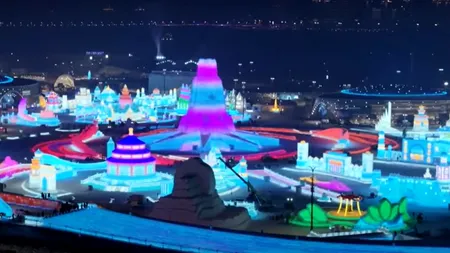 Cel mai mare parc tematic de GHEAȚĂ din lume s-a deschis în China. Principalele atracții pentru turiști