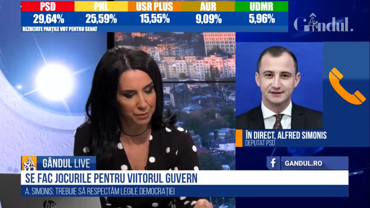 GÂNDUL LIVE. Alfred Simonis, deputat PSD: Nu există un scenariu de suspendare a președintelui / Reformele implementate de PSD au dus la câștigarea alegerilor parlamentare