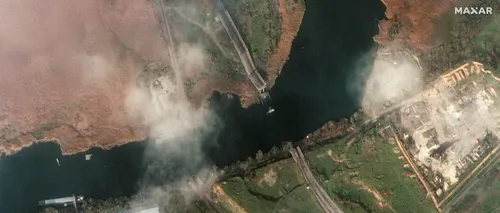 LIVE TEXT | Ziua 262 de război: Noi avarii la barajul de pe Nipru din apropierea oraşului Herson (imagini din satelit) / Rușii au ales o nouă capitală pentru Regiunea Herson