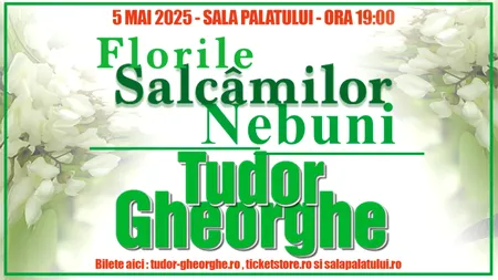 Tudor Gheorghe revine pe scena Sălii Palatului, pe 5 mai, cu 