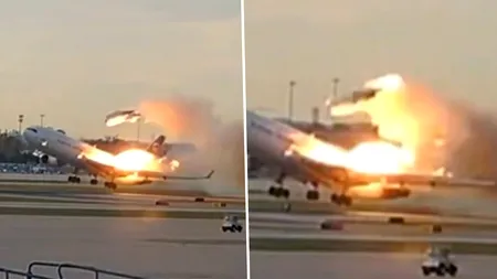 Accident aviatic cu 15 morți: A fost publicată filmarea cu momentul când un motor s-a desprins de un avion cargo la câteva momente de la decolare