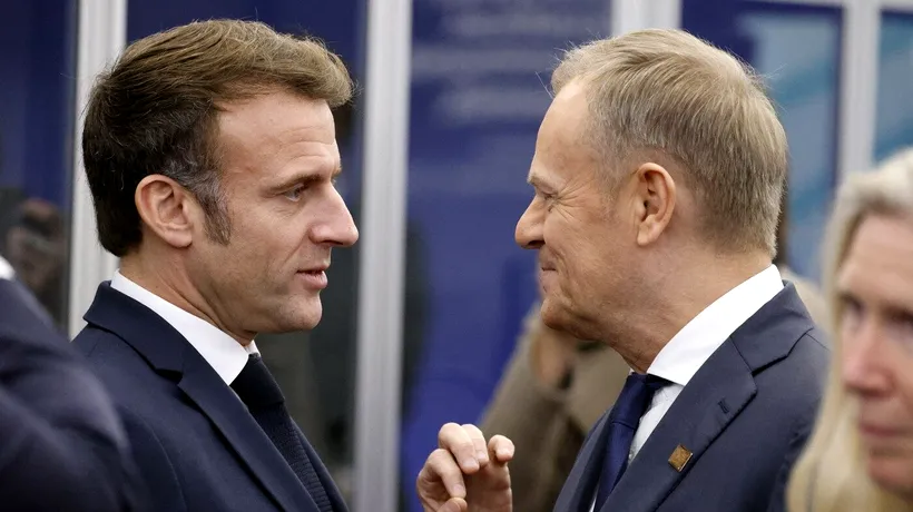 POLITICO: Emmanuel Macron și Donald Tusk discută joi despre posibilitatea trimiterii unor forțe europene de menținere a păcii în Ucraina