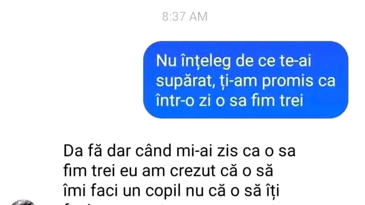 BANCUL ZILEI | „Ți-am promis că într-o zi vom fi 3”